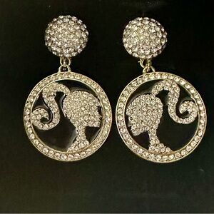 Barbie x Heidi Daus Jewelry Collection Barbie Logo Crystal Drop Earrings